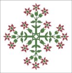 (image for) Floral Ornamental #0102 Red Star Blooms
